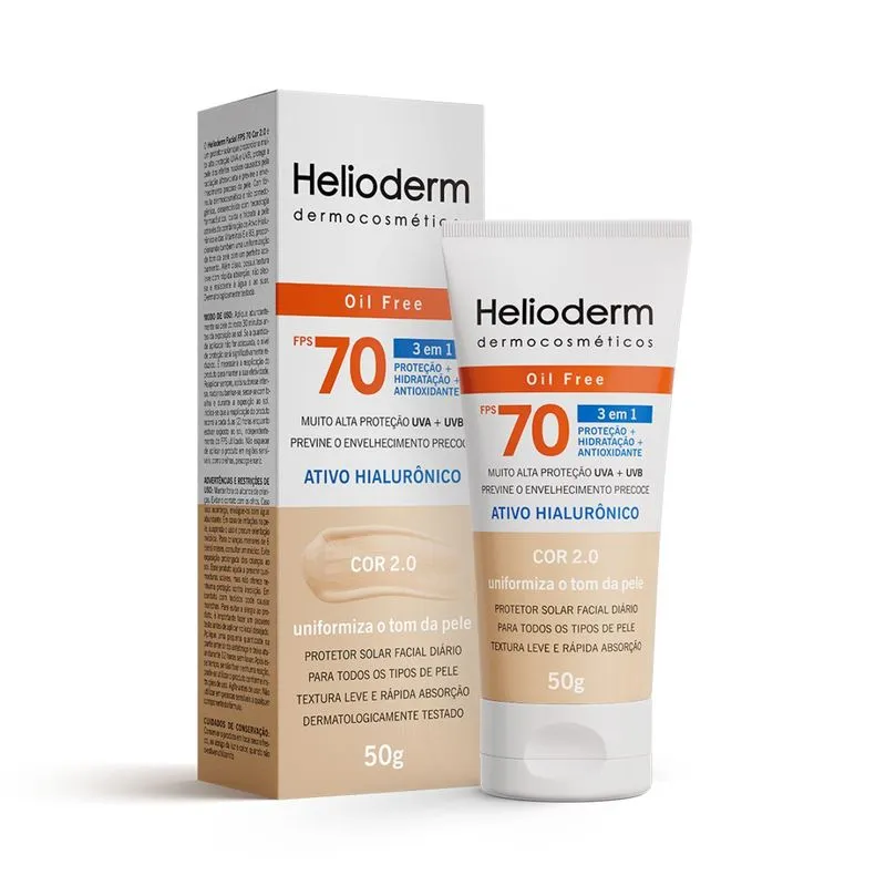 Helioderm Facial FPS 70 - 50g Bege Claro