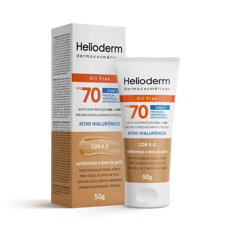 Helioderm Facial FPS 70 - 50g Bege Escuro