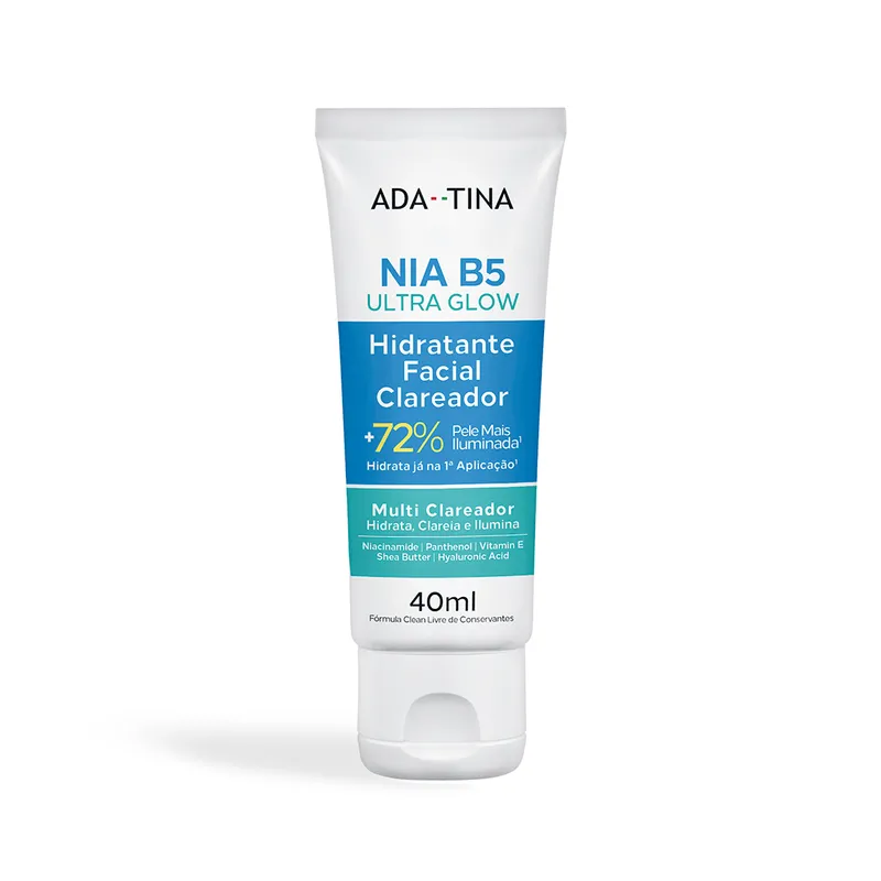 Hidratante Facial Clareador Ada Tina Nia B5 Ultra Glow 40ml
