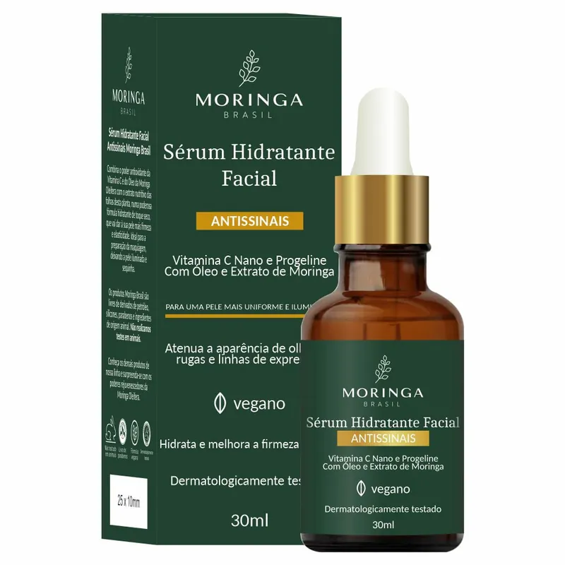 Hidratante facial Moringa Antissinais Sérum 30ml