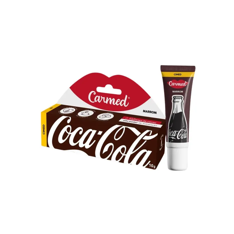 Hidratante Labial Carmed Coca Cola Marrom 10g