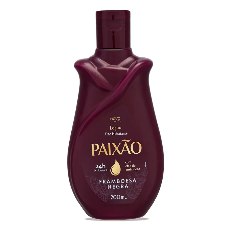 Loção Hidratante Paixão Framboesa Negra com ação desodorante 200ml