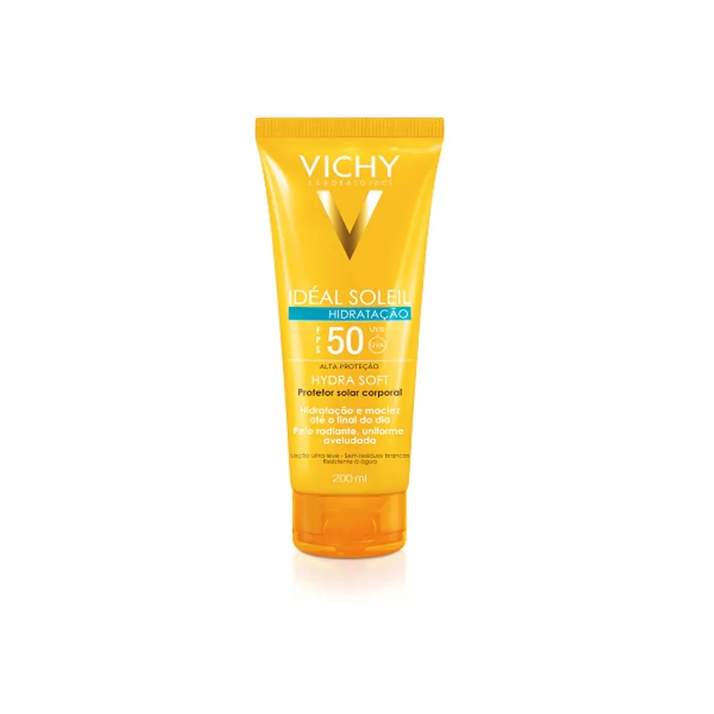 Protetor Solar Vichy Ideal Soleil Hydra Soft FPS50 Hidratação 200ml