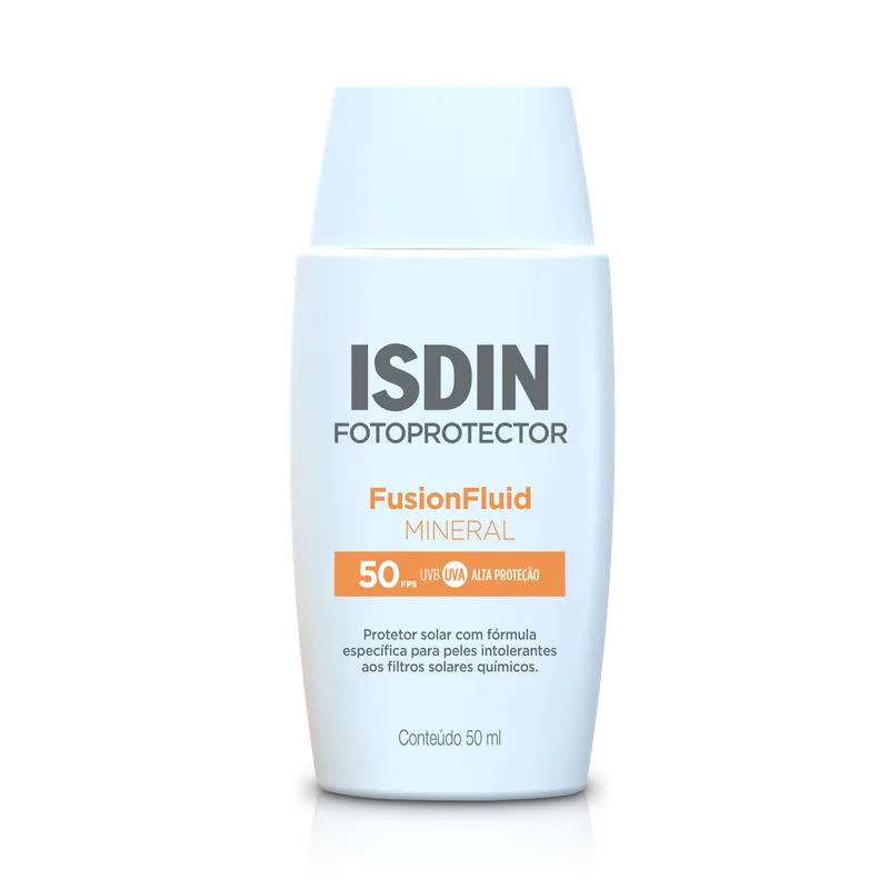 Protetor Solar Facial ISDIN Fusion Fluid Mineral FPS50 Sem Perfume 50ml