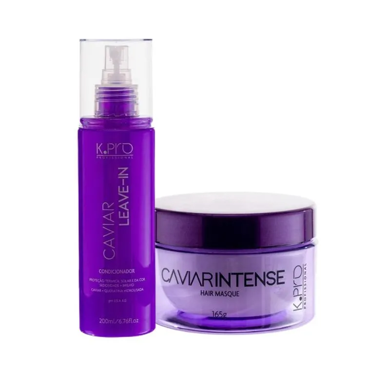 K.Pro Caviar Color - Kit Máscara 165g + Leave-in 200ml