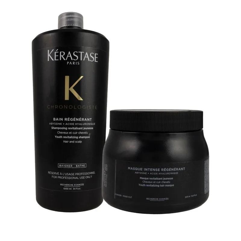 Kerastase Chronologiste Régénérant Shampoo 1000ml + Máscara 500ml