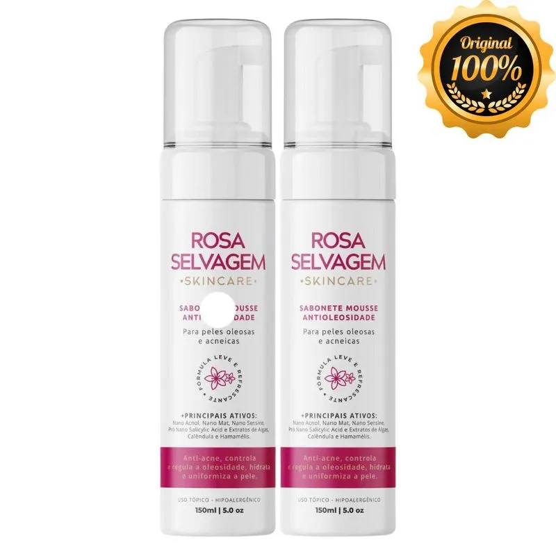 Kit 2 Espumas de Limpeza Rosa Selvagem 150ml