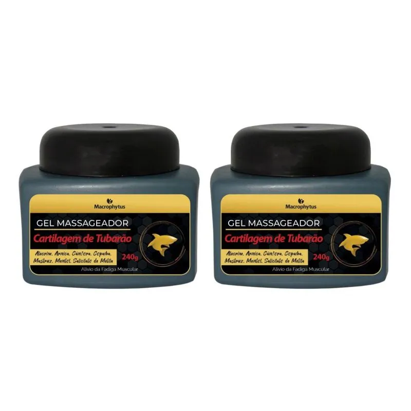 KIT 2X Gel Massageador Cartilagem de Tubarão 240g - Macrophytus