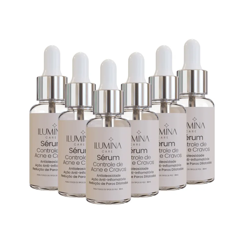 Kit 6 Sérum Antiacne Pele Oleosa