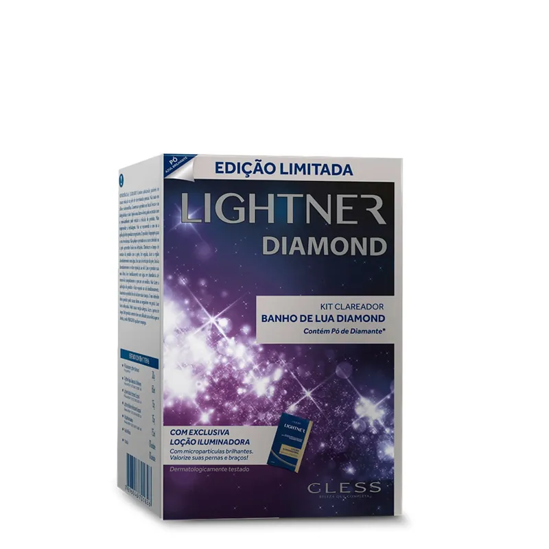 Kit Clareador de Pelos Lightner Banho de Lua Diamond 7 itens 1 Unidade