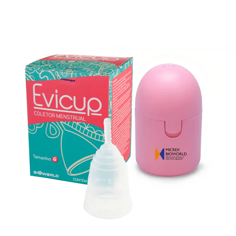 Kit Coletor Menstrual EVICUP G + Caixinha para Esterilizar e Guardar o Coletor