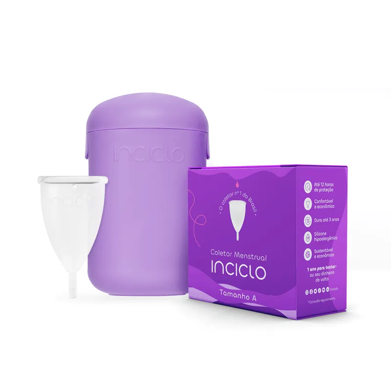 Kit Coletor Menstrual Inciclo + Cápsula Esterilizadora Teen (até 19 anos e sem filhos)