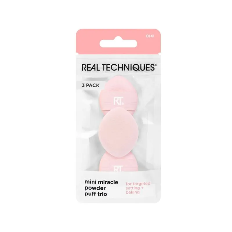 Kit com 3 Esponjas para Pó Real Techniques