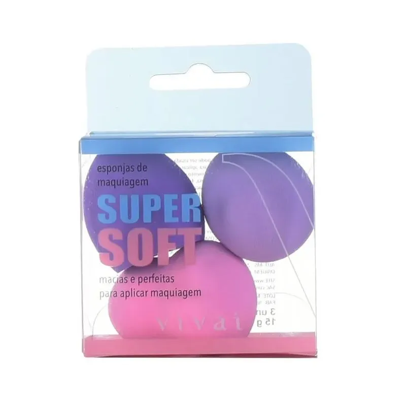 Kit Com 3 Esponjas Super Soft Vivai