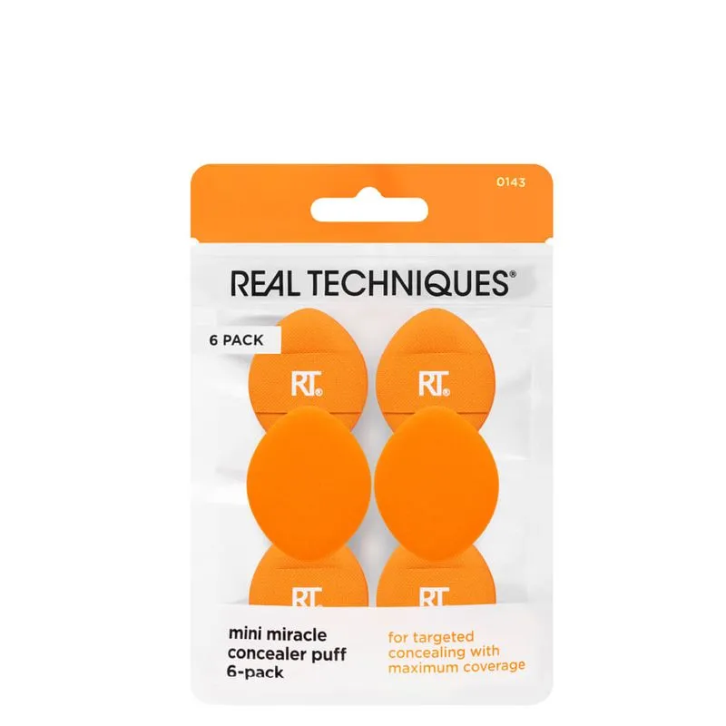 Kit com 6 Esponjas Mini para Corretivo Real Techniques