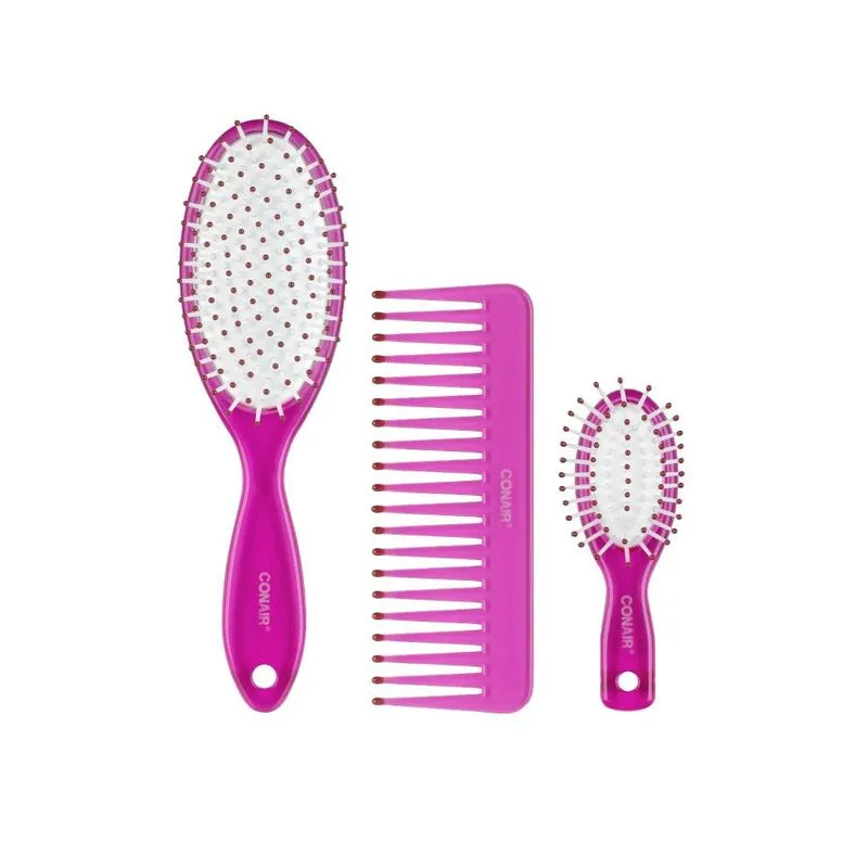Kit Conair com Escovas e Pente (3 Produtos)