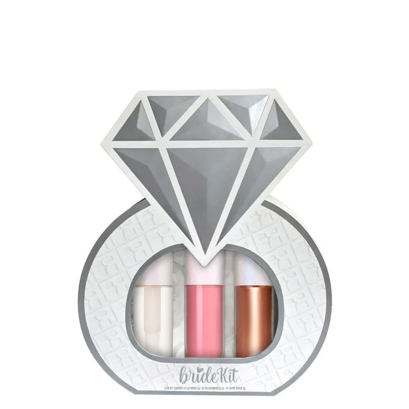 Kit Fran By Franciny Ehlke Bride Lip Gloss 5g + Blush 6,5g + Iluminador 5g