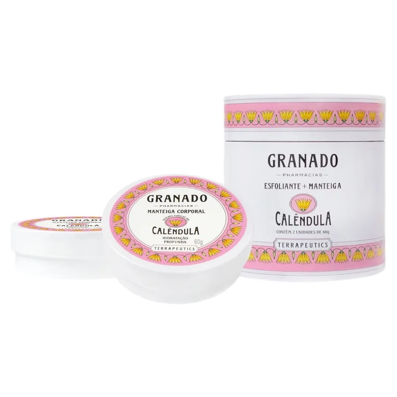 Kit Granado Terrapeutics Calêndula Esfoliante 60g 1 Uni + Manteiga Corporal 60g 1 Uni