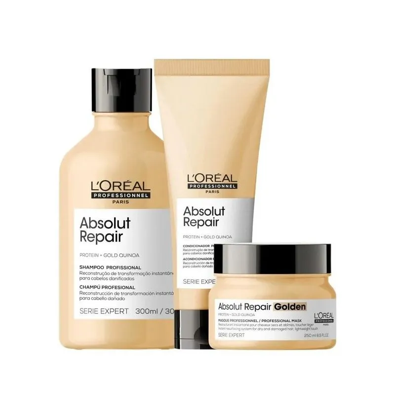 Kit L'Oréal Professionnel Absolut Repair Gold Quinoa - Tratamento Leve