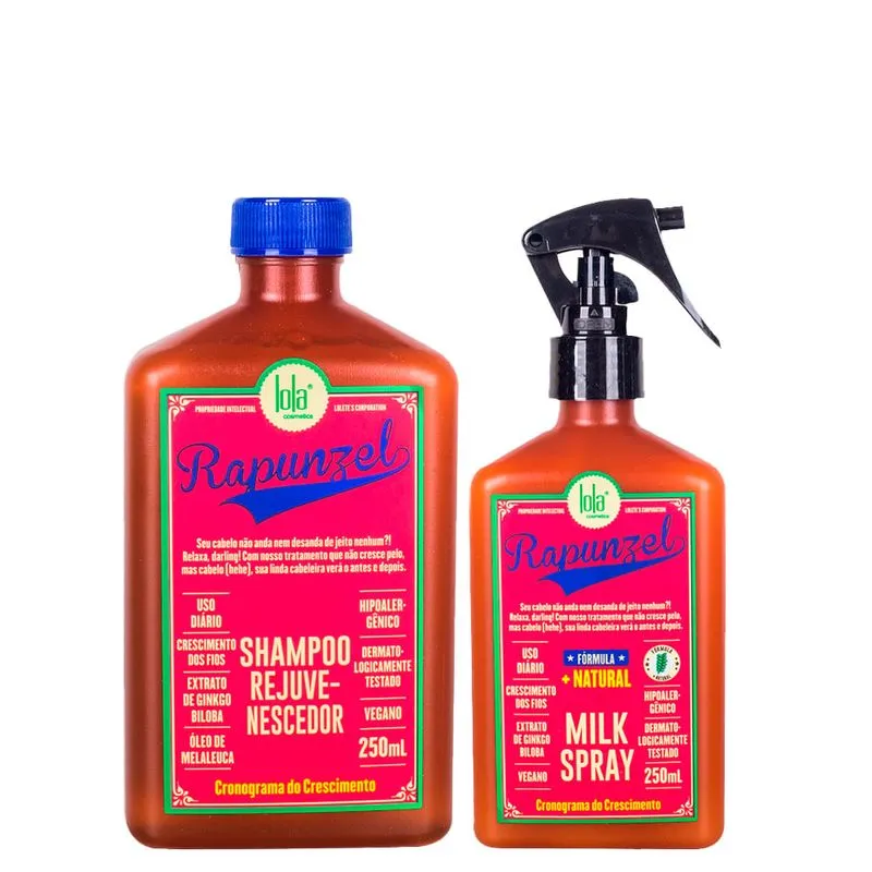 Kit Lola Cosmetics Crescimento Rapunzel - Shampoo 250 ml + Leave-in 250 ml