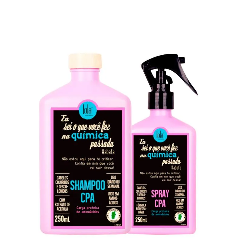 Kit Lola Cosmetics Hidratação Eu Sei o Que Você Fez na Química Passada – Shampoo 250 ml + Tratamento em Spray 250 ml