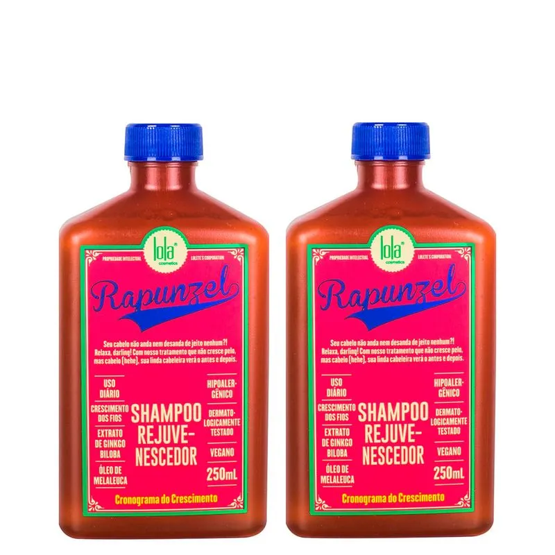 Kit Lola Cosmetics Rapunzel - Shampoo Rejuvenescedor 250 ml - 2 Unidades