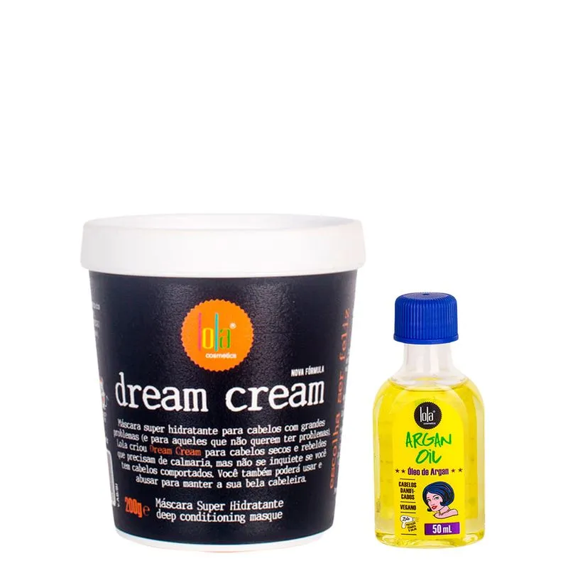Kit Lola From Rio - Leave-In Argan Oil 50ml + Máscara Dream Cream 200g