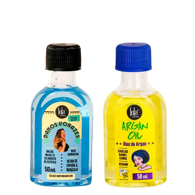 Kit Lola From Rio - Óleo Danos Vorazes 50ml + Leave-In Argan Oil 50ml