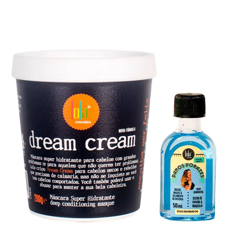 Kit Lola From Rio - Óleo Danos Vorazes 50ml + Máscara Dream Cream 200g