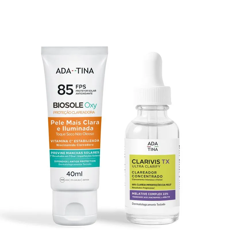 Kit Melasma Rotina Avançada Clarivis TX e Biosole Oxy FPS 85