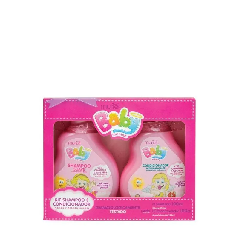 Kit Muriel Baby Menina Shampoo 100ml + Condicionador 100ml