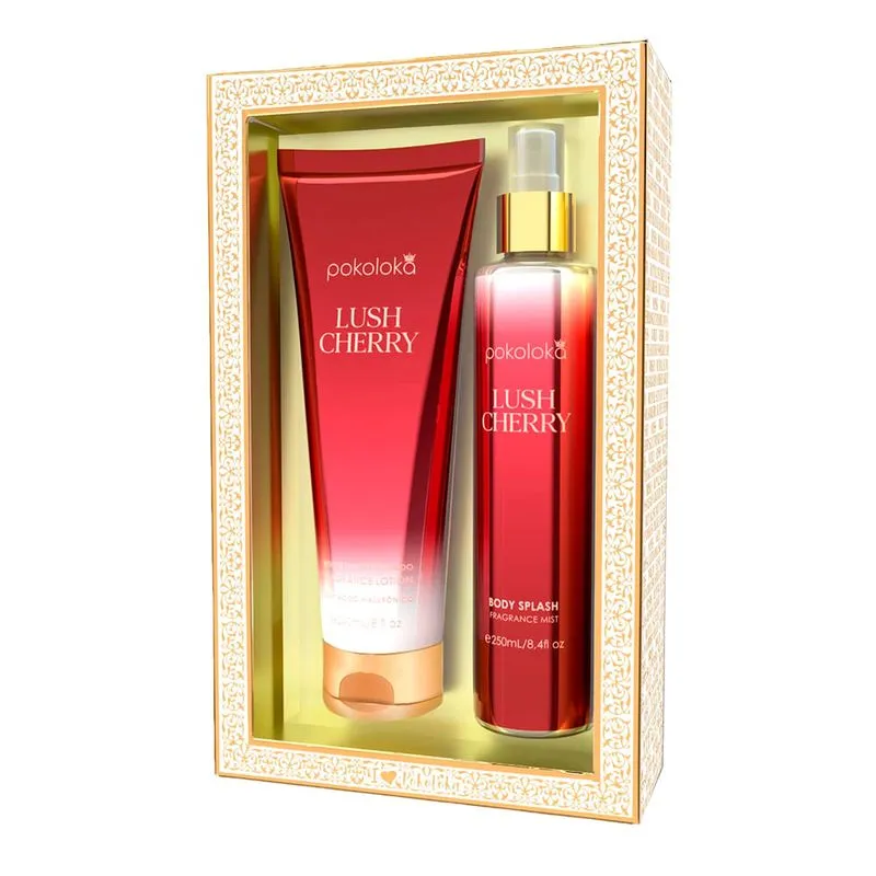 Kit Pokoloka Lush Cherry - Body Splash 250ml + Hidratante Perfumado 240ml