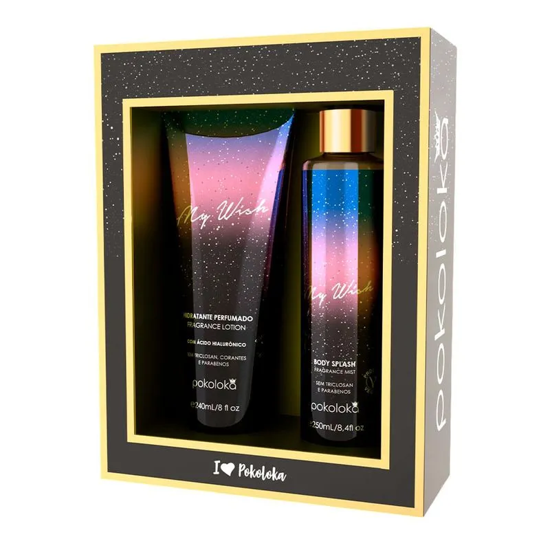 Kit Pokoloka My Wish - Hidratante 240ml + Body Splash 250ml