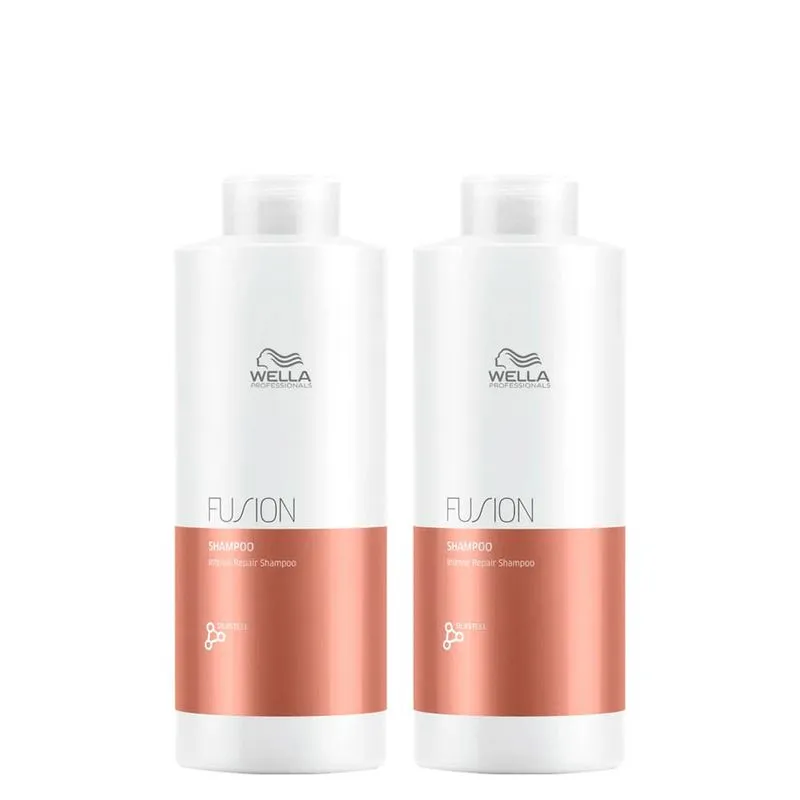 Kit Wella Professionals Fusion Shampoo 1000 ml - 2 Unidades