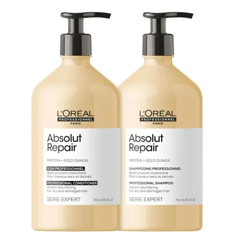 L'Oréal Professionnel Absolut Repair Gold Quinoa Shampoo 750ml - Condicionador 750ml