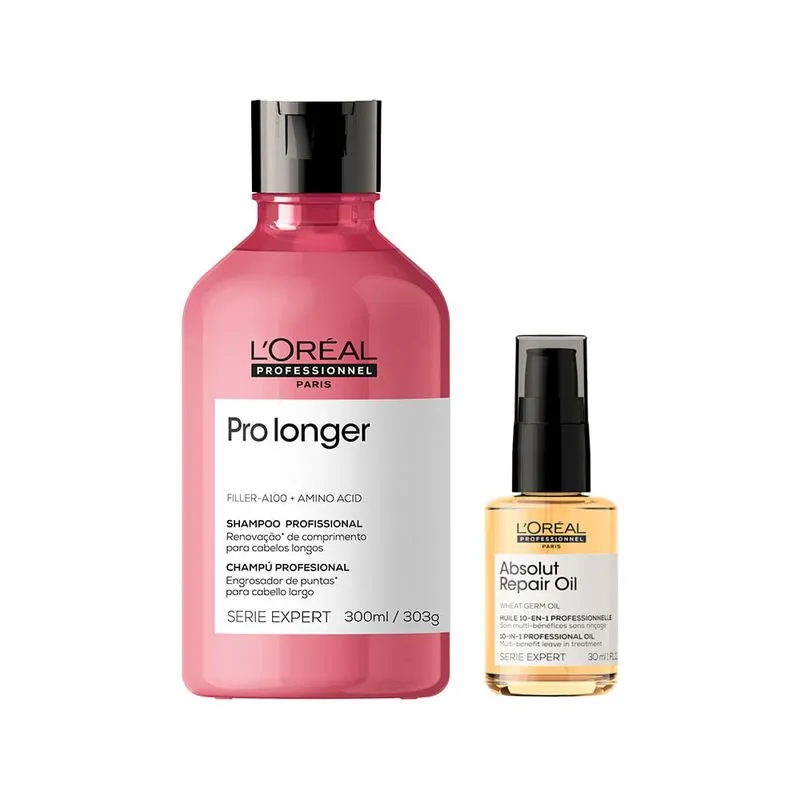 L'Oréal Professionnel - Kit Serie Expert Pro Longer - Shampoo 300ml + Óleo Absolut Repair 10 In 1 30ml