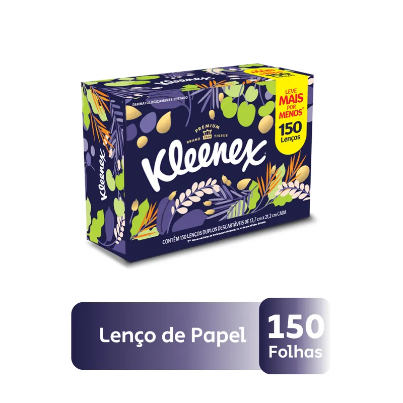 Lenços Kleenex Dia A Dia Original Com 150 Unidades