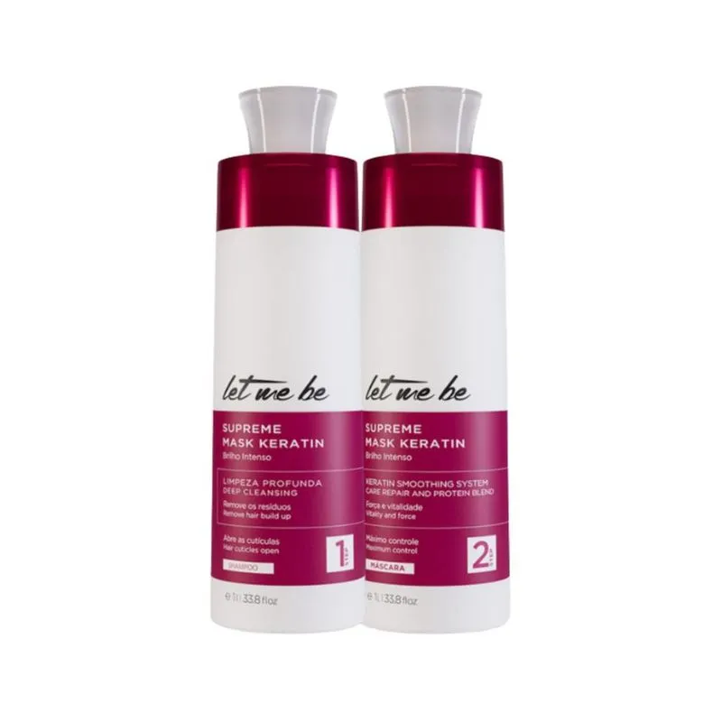 Let Me Be - Supreme Mask Keratin Kit Alinhamento Capilar - Tratamento Capilar - 1L