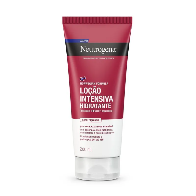Loção Corporal Neutrogena Norwegian Intensiva Sem Fragrância 200ml
