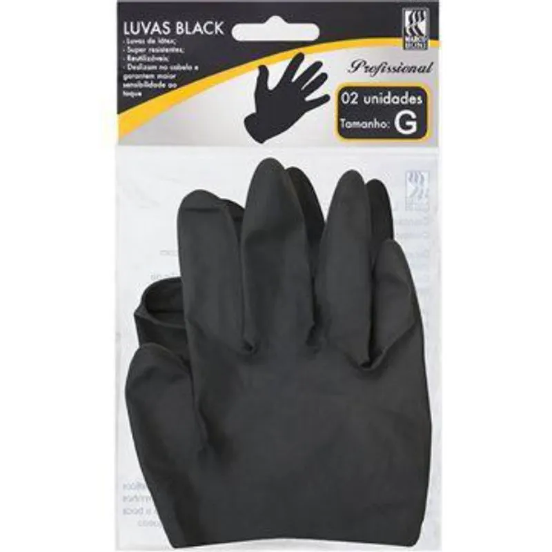 Luva Black Cabeleireiro Marco Boni tamanho G - 1 par - Ref. 1497