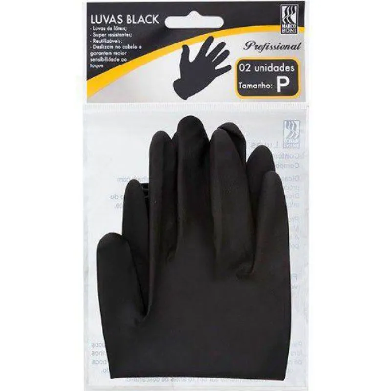 Luva Black Cabeleireiro Marco Boni tamanho P - 1 par - Ref. 1495