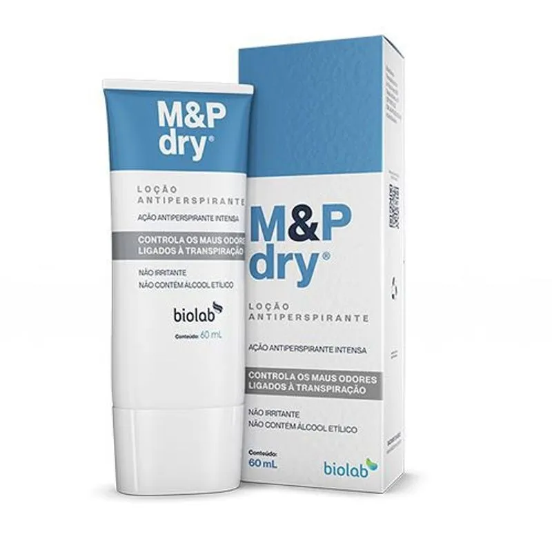 Loção Antitranspirante M&P Dry para Mãos e Pés 60ml