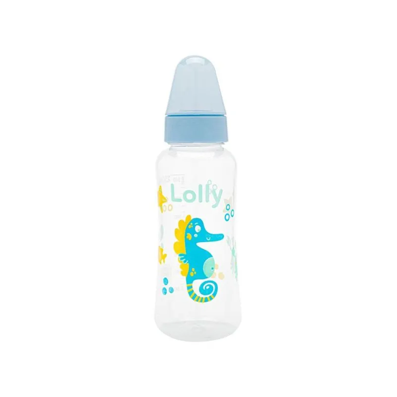 Mamadeira Lolly Kinddy Oceano Redondo +3 meses Azul 250ml 1 Unidade
