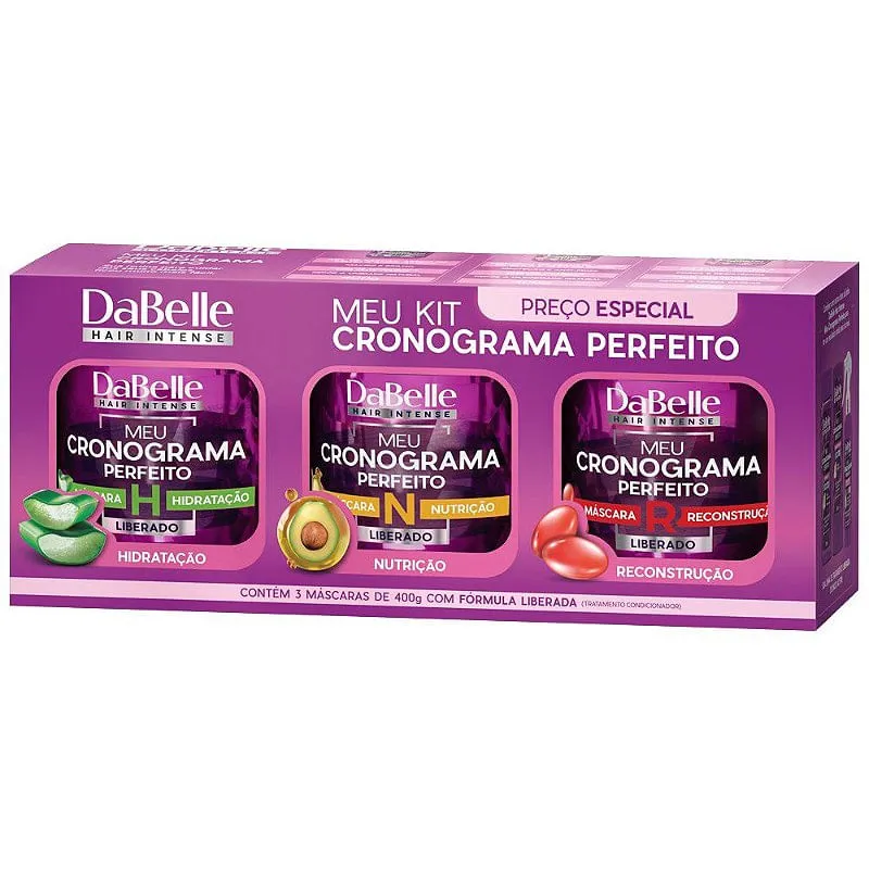 Máscara Duty Dabelle Meu Cronograma Perfeito - 3x400g