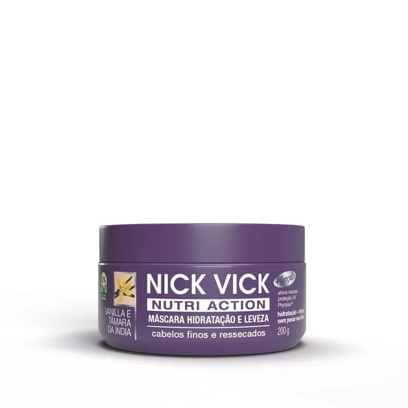 Máscara Hidratação e Leveza Nick Vick Nutri Action 200g