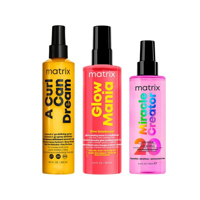 Matrix - Kit Miracle Creator Leave-In 195ml + Glow Mania Leave-In 250ml + Curl Can Dream Modelador 250ml
