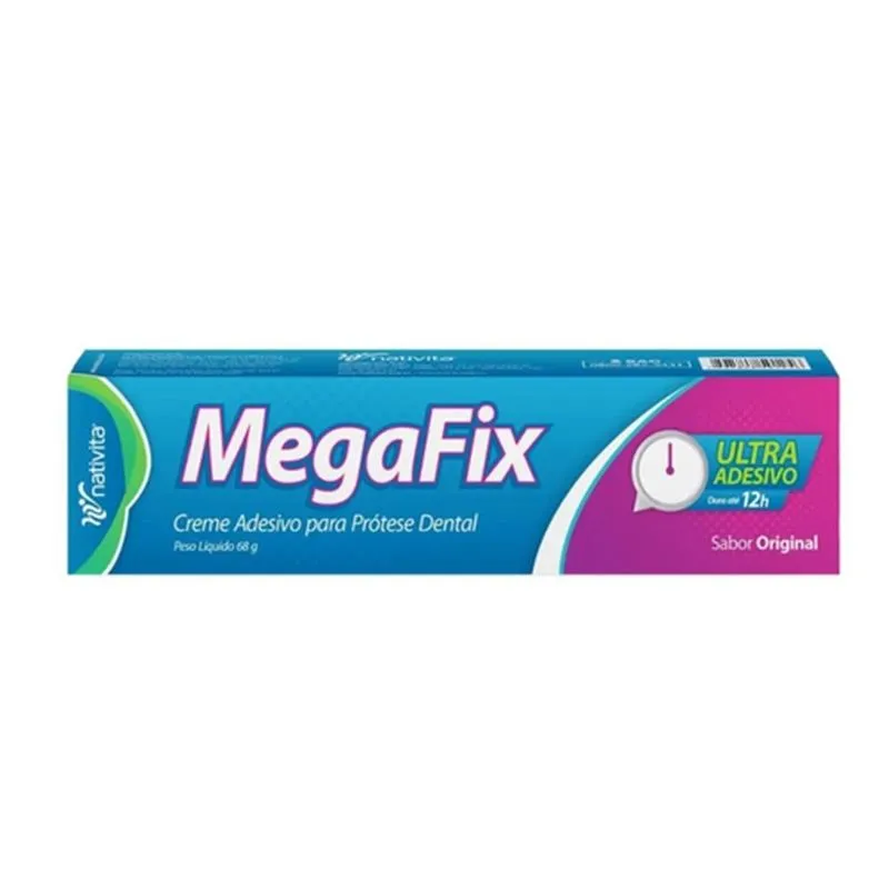 Megafix Fixador de Dentadura 12h Fixação Duradoura - 68g