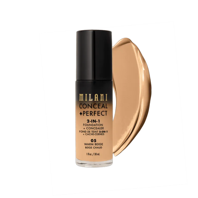 Milani Conceal + Perfect 2 em 1 - Base Líquida 30ml Warm-Beige-05
