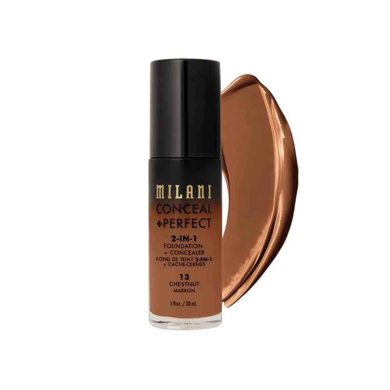 Milani Conceal + Perfect 2 em 1 - Base Líquida 30ml Chestnut-13