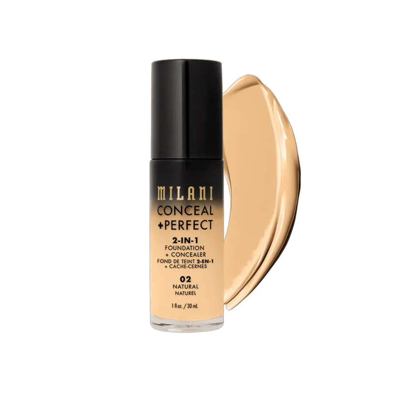 Milani Conceal + Perfect 2 em 1 - Base Líquida 30ml 02 Natural
